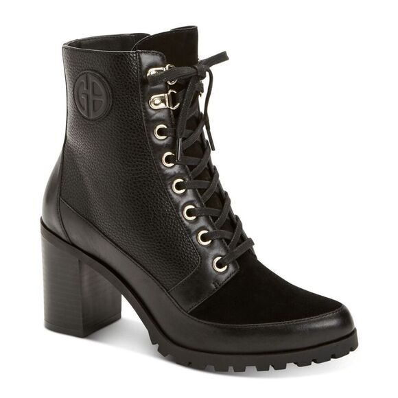 Giani Bernini Women's Keeryn Lace-up Lug Sole Booties - Black 8.5M - Picture 8 of 9